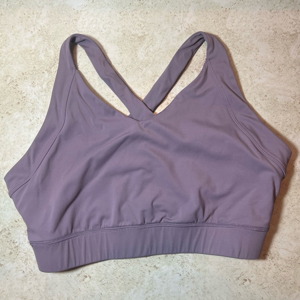 Yelete Size Medium Women's Purple Mauve Active Wireless Sports Bra EUC
